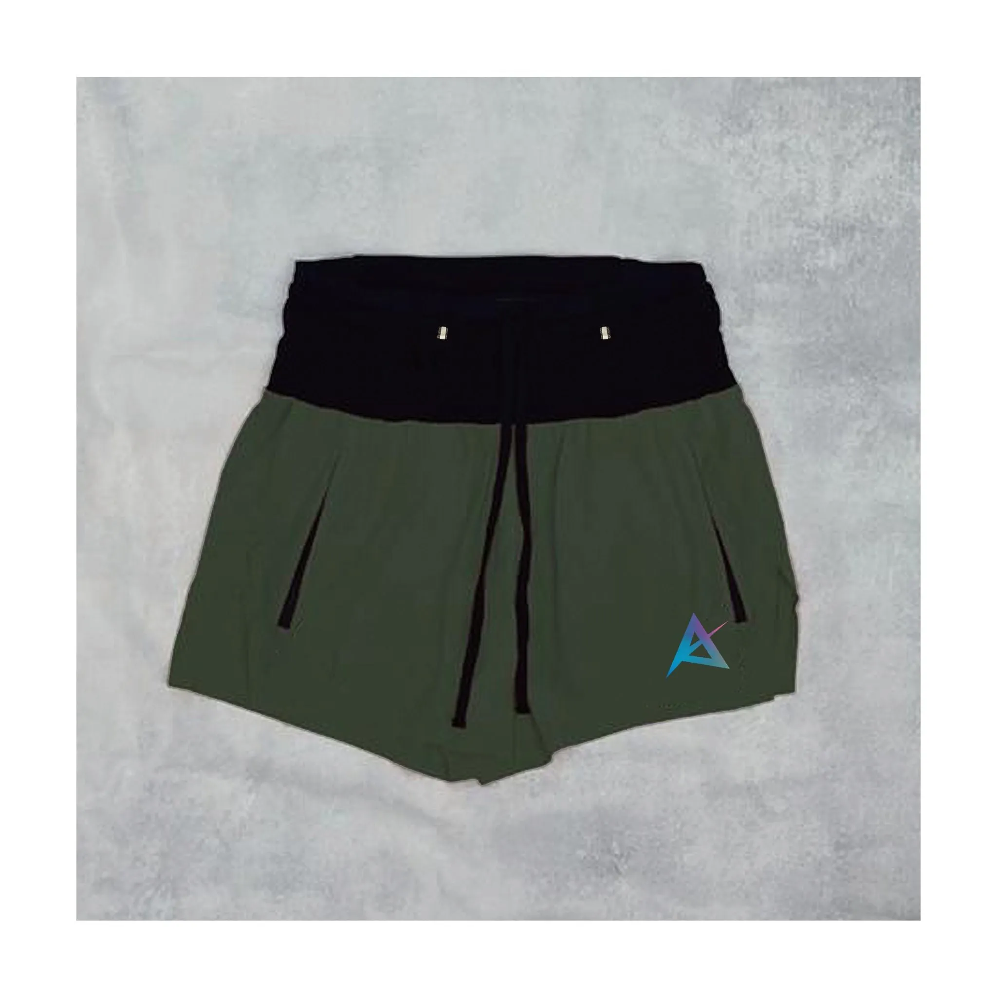 AKIV 2-in-1 Trail Running Shorts Women | Inner Tight | Earth Green