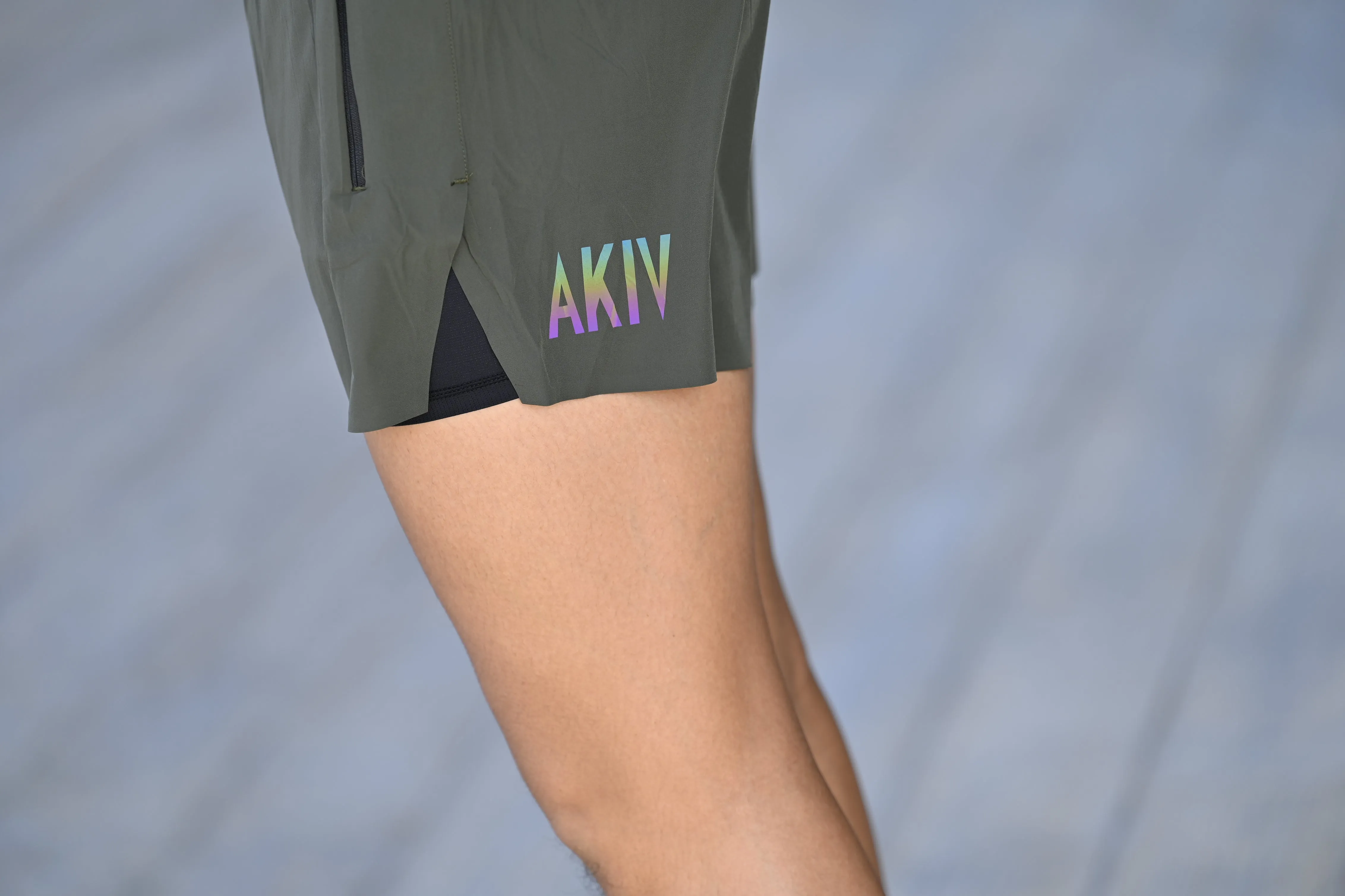 AKIV 2-in-1 Trail Running Shorts Women | Inner Tight | Earth Green