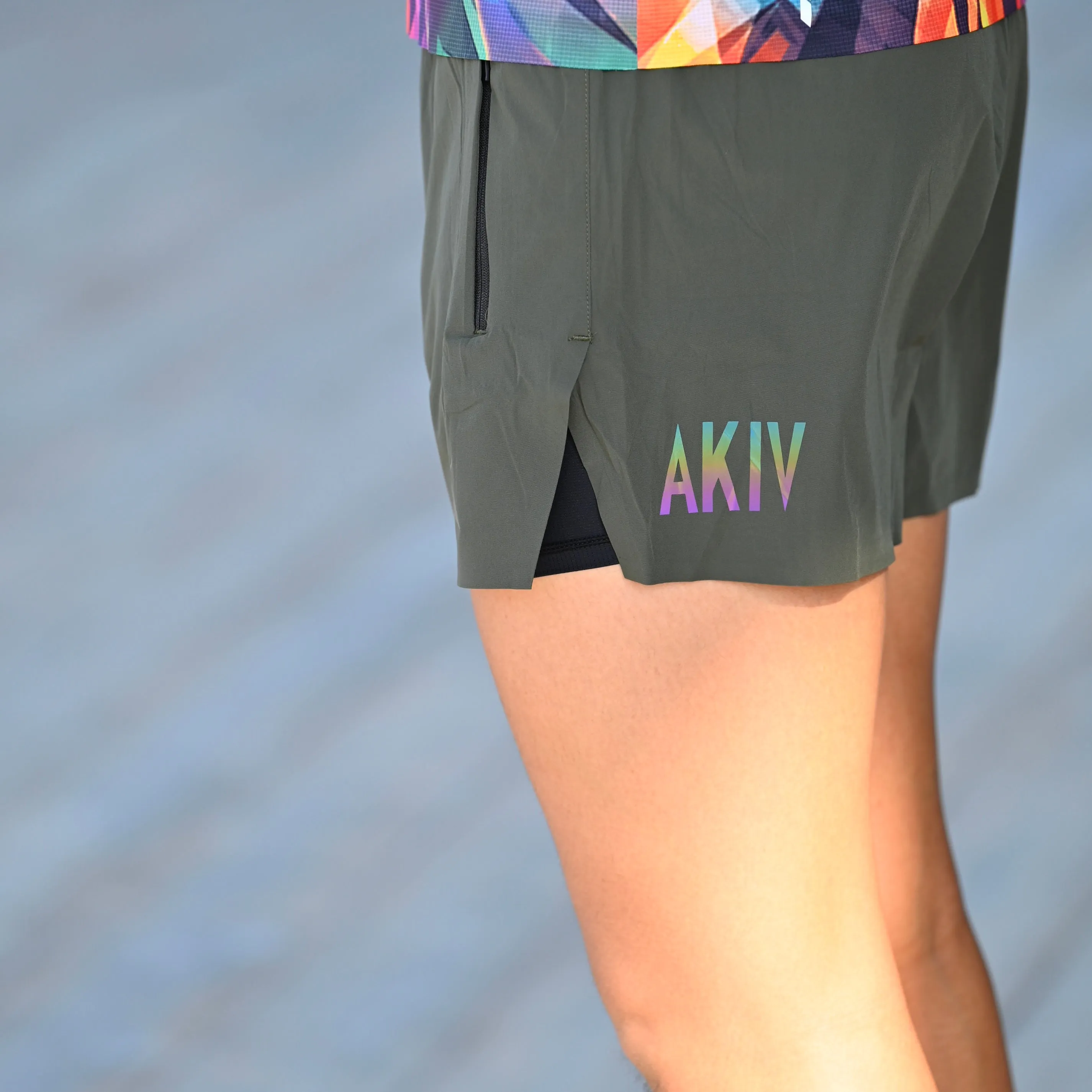 AKIV 2-in-1 Trail Running Shorts Women | Inner Tight | Earth Green