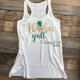 Aloha Y'all Texas Pineapple tank