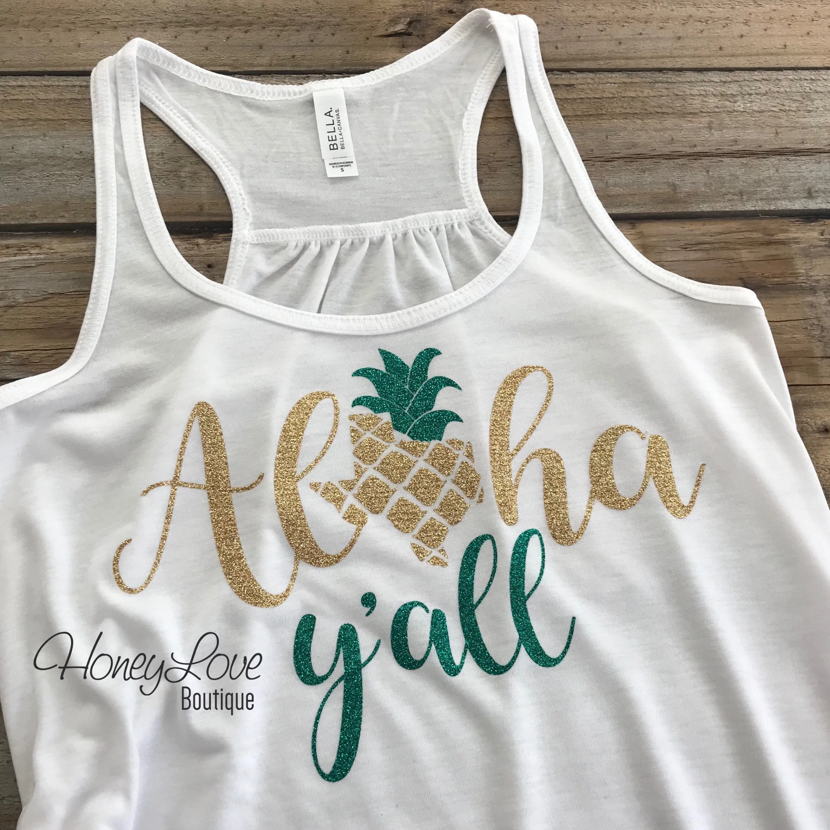 Aloha Y'all Texas Pineapple tank