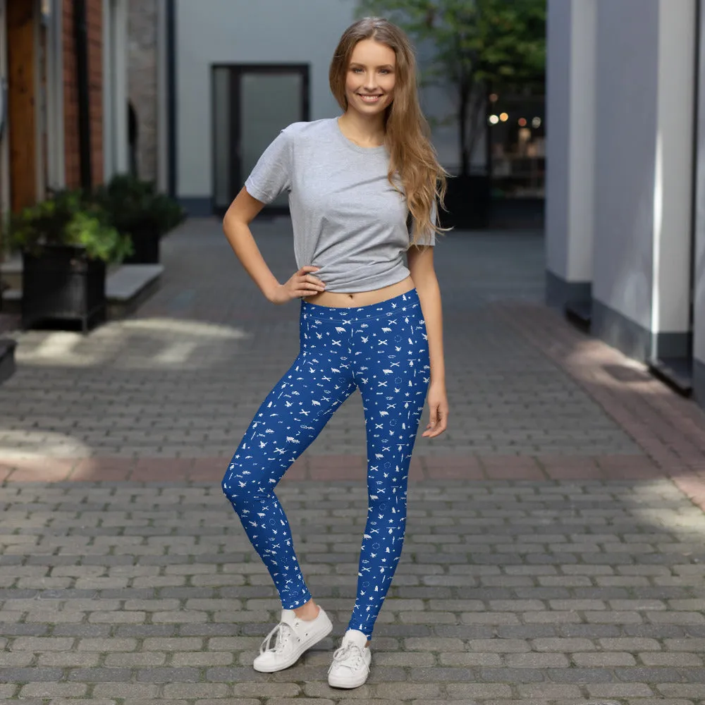 Americana Blue Leggings