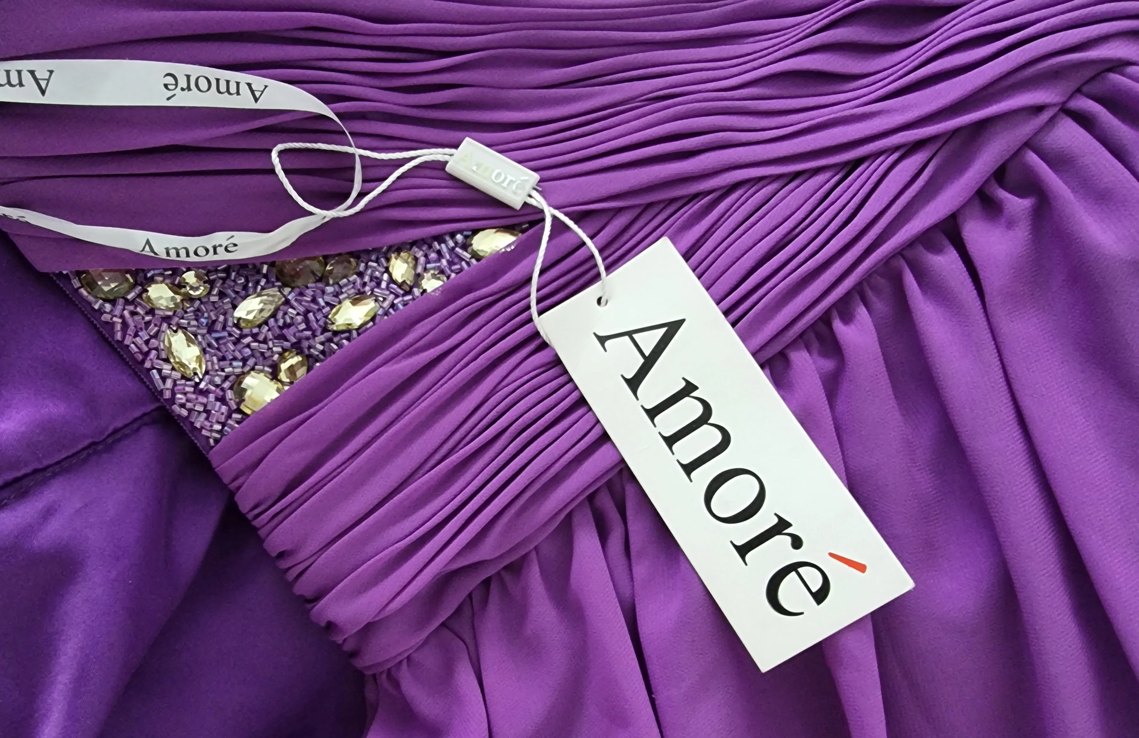 Amore Women’s Purple Long Special Occasion Prom Dress UK 8 US 4 EU 36