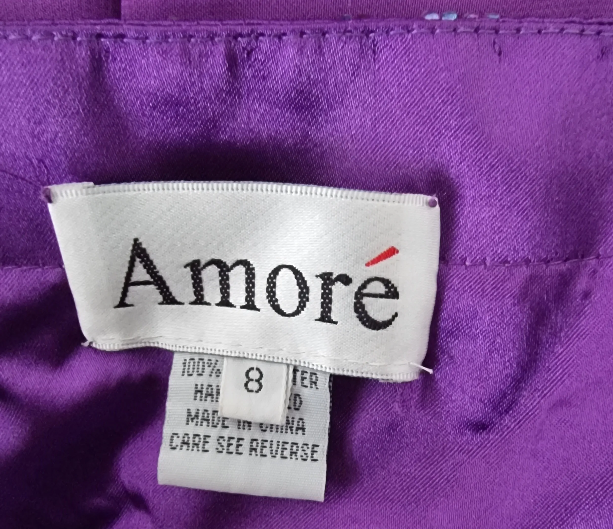 Amore Women’s Purple Long Special Occasion Prom Dress UK 8 US 4 EU 36