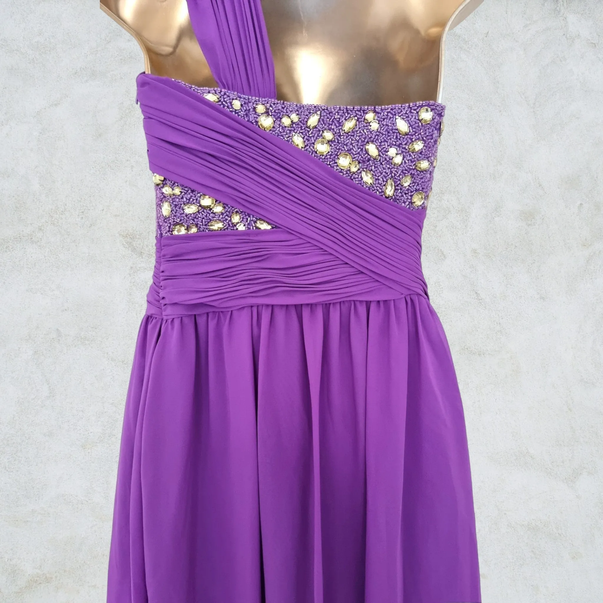 Amore Women’s Purple Long Special Occasion Prom Dress UK 8 US 4 EU 36