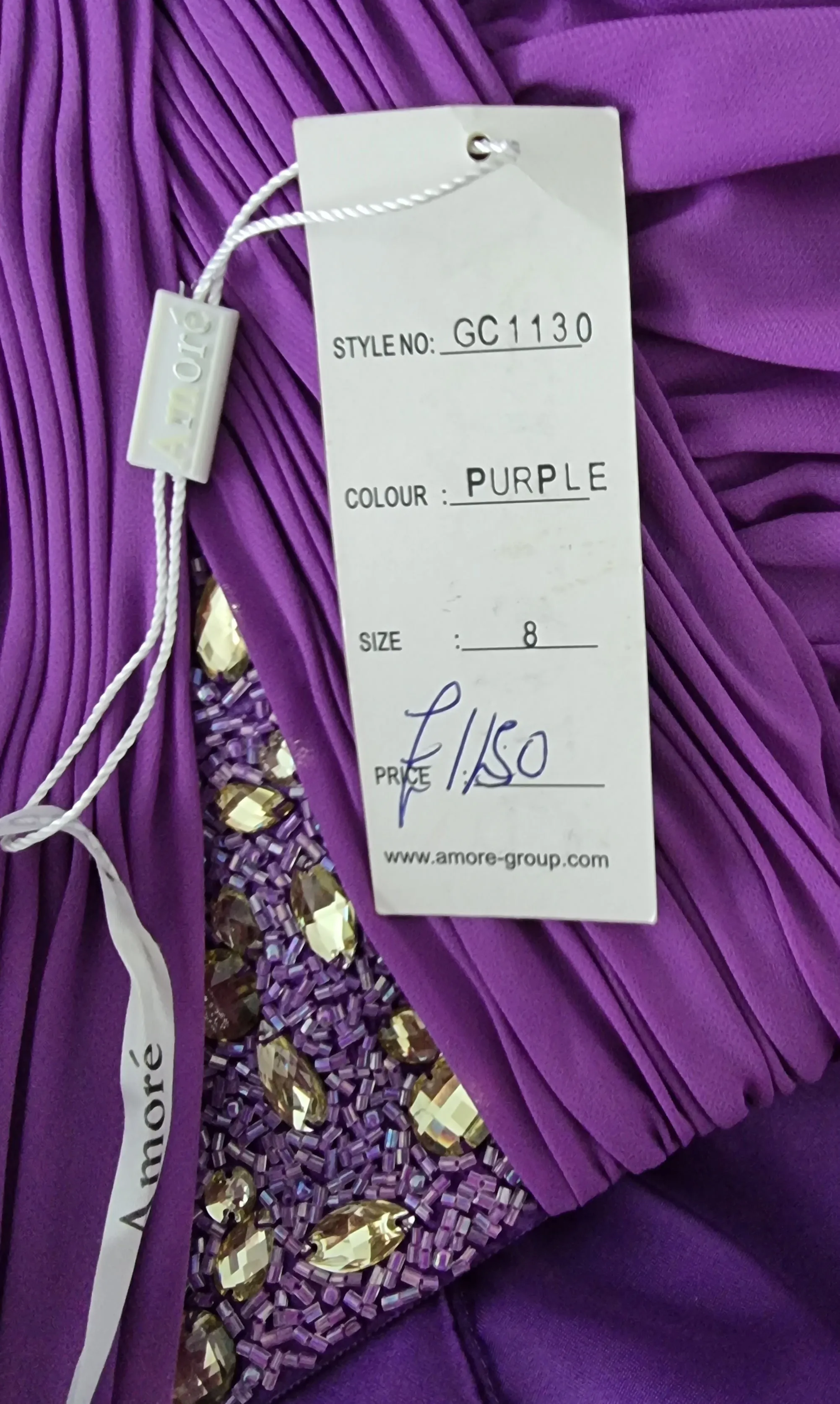 Amore Women’s Purple Long Special Occasion Prom Dress UK 8 US 4 EU 36