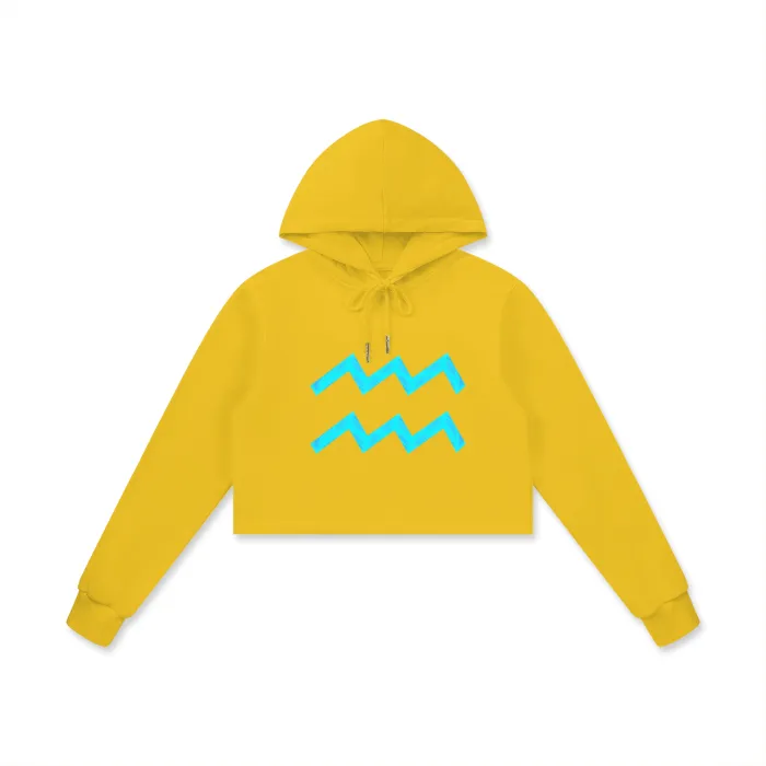 Aquarius Cropped Hoodie