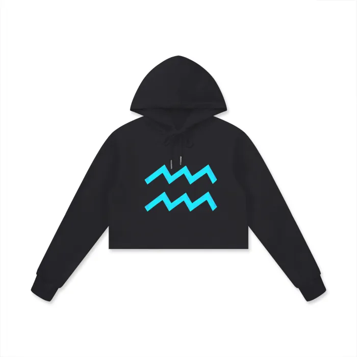 Aquarius Cropped Hoodie