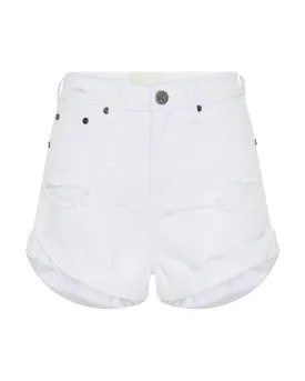 Bandits High Waisted Denim Shorts Fresh White