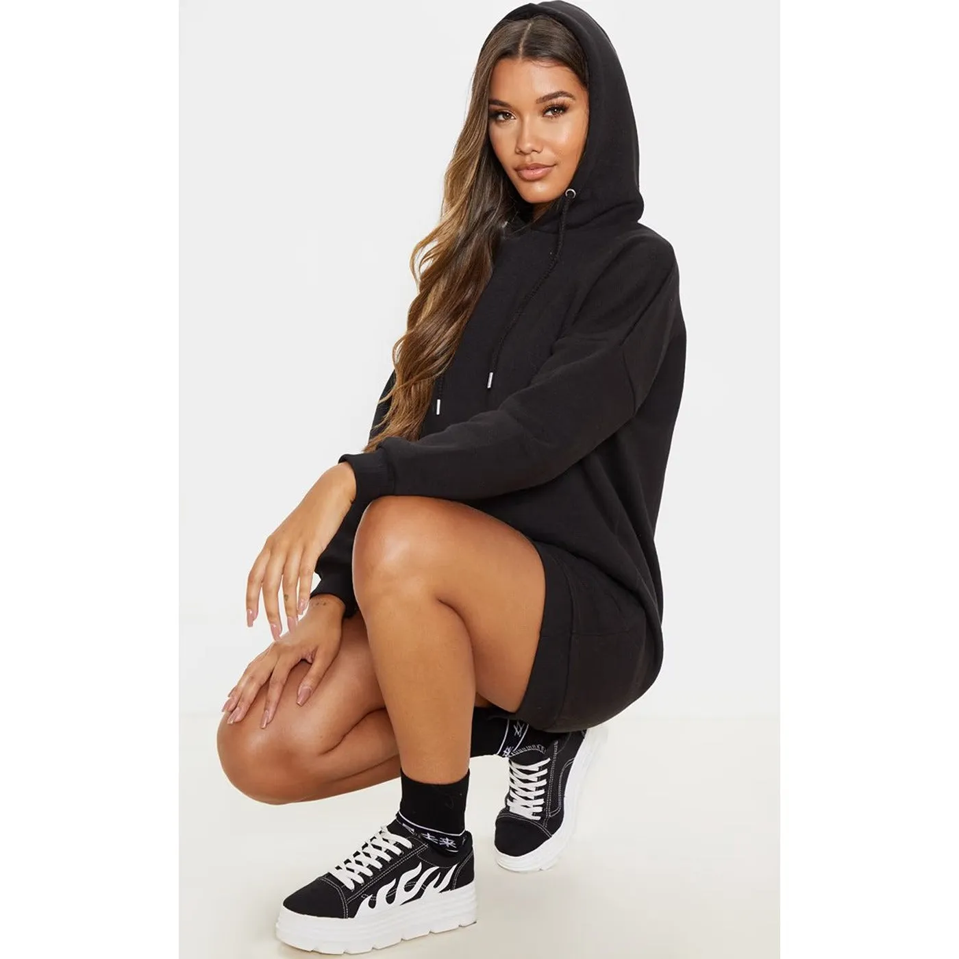 Black Oversized Jumper Hoodie