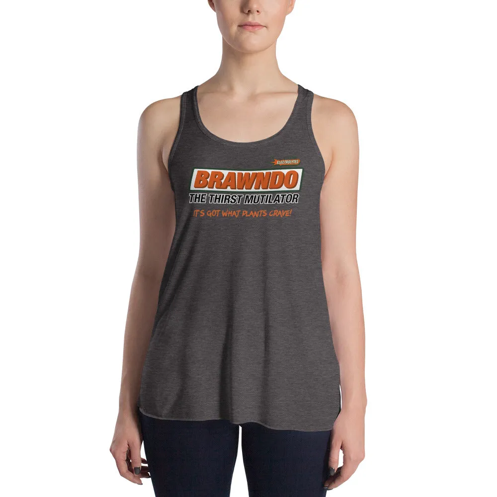 Brawndo Women's Flowy Racerback Tank