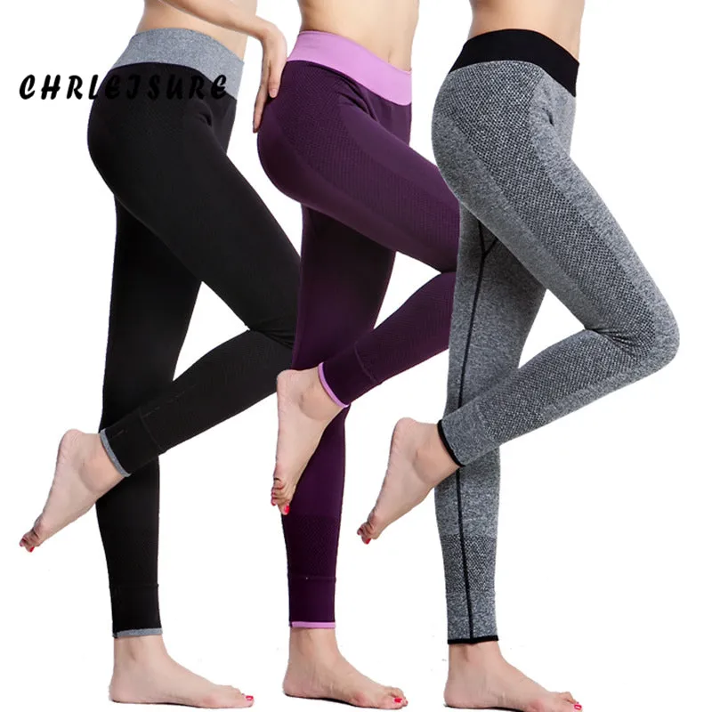 CHRLEISURE Women Leggings Spandex Slim Elastic Comfortable High Waist Super Stretch Workout Trousers Sporting Leggings Women