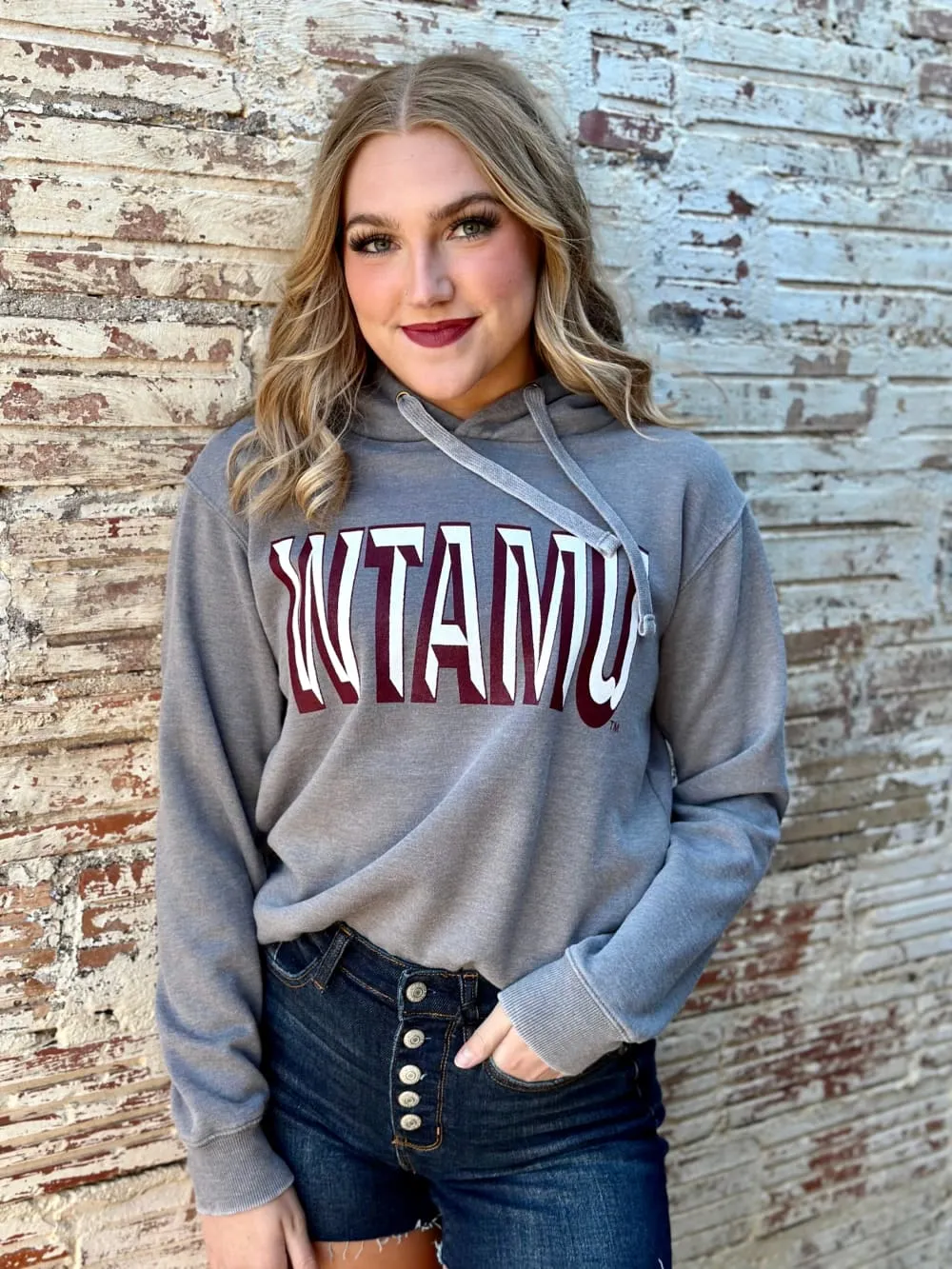 Classic WTAMU Raw Hem Hoodie