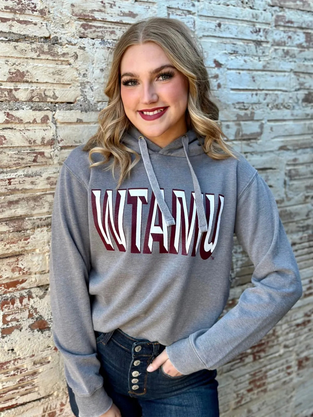 Classic WTAMU Raw Hem Hoodie