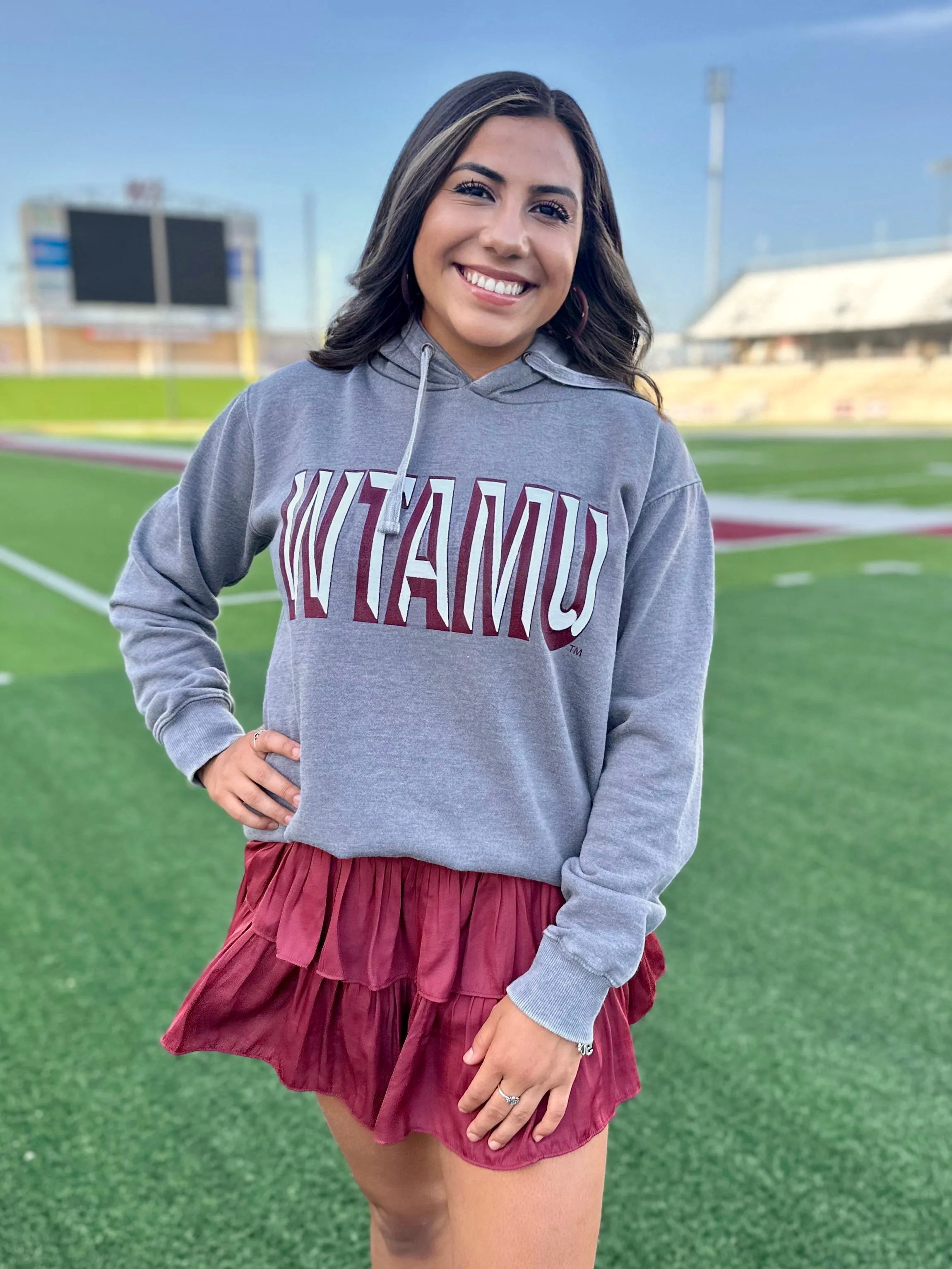 Classic WTAMU Raw Hem Hoodie