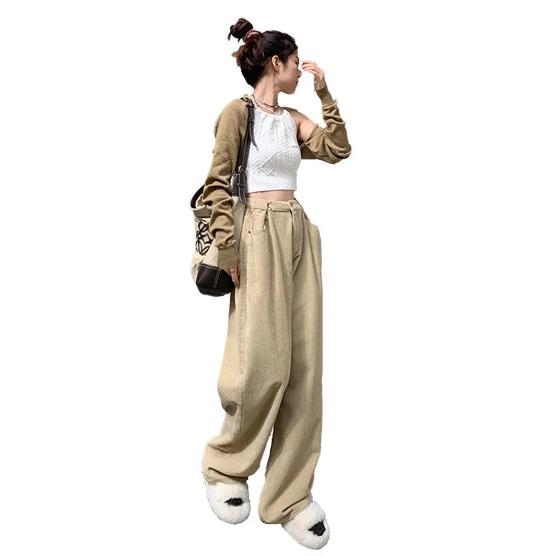 Corduroy Wide-leg Pants Women's Autumn And Winter