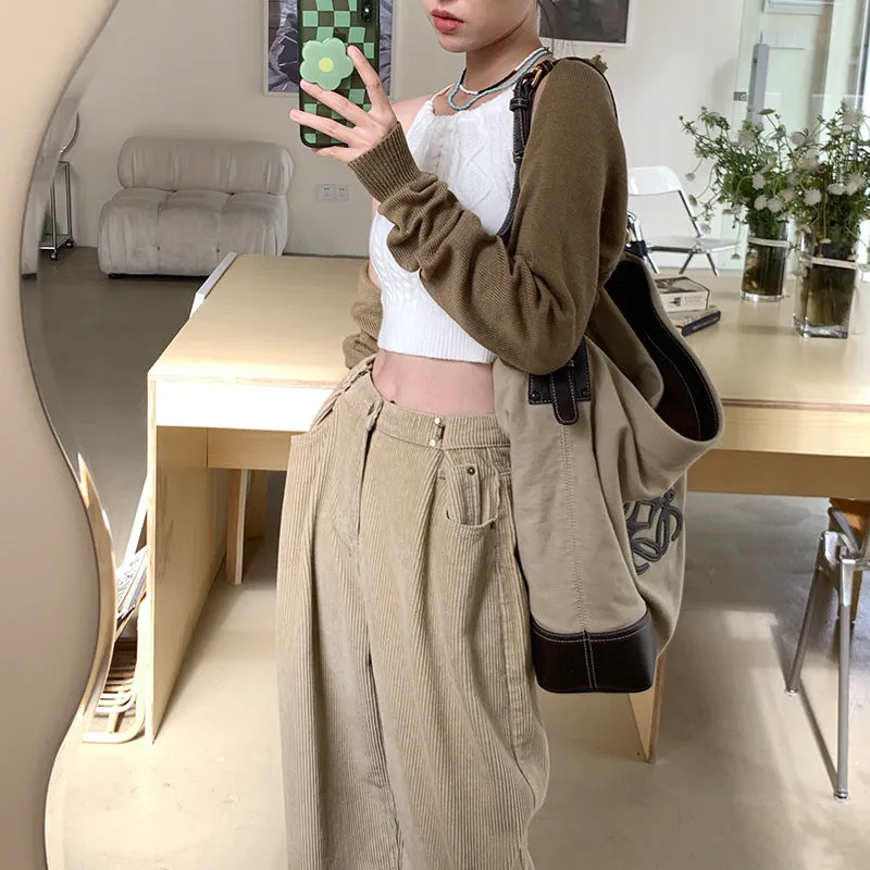 Corduroy Wide-leg Pants Women's Autumn And Winter