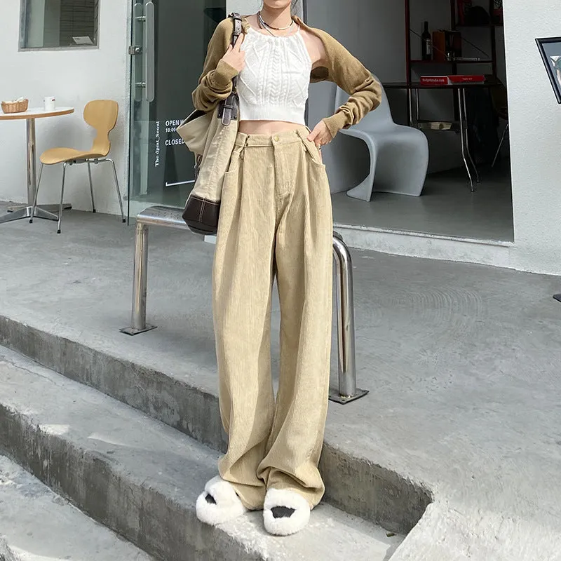 Corduroy Wide-leg Pants Women's Autumn And Winter