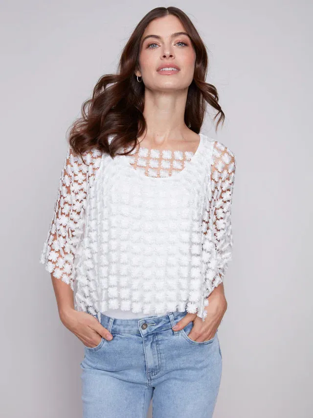 CROCHET FLOWER TOP