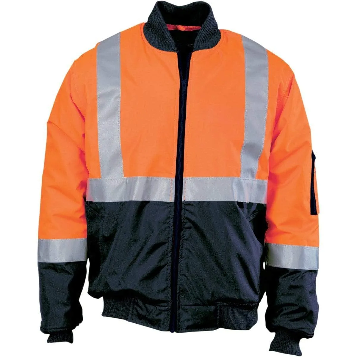 Dnc Workwear Hi-vis 2 Tone Bomber Jacket With Csr Reflective Tape - 3762