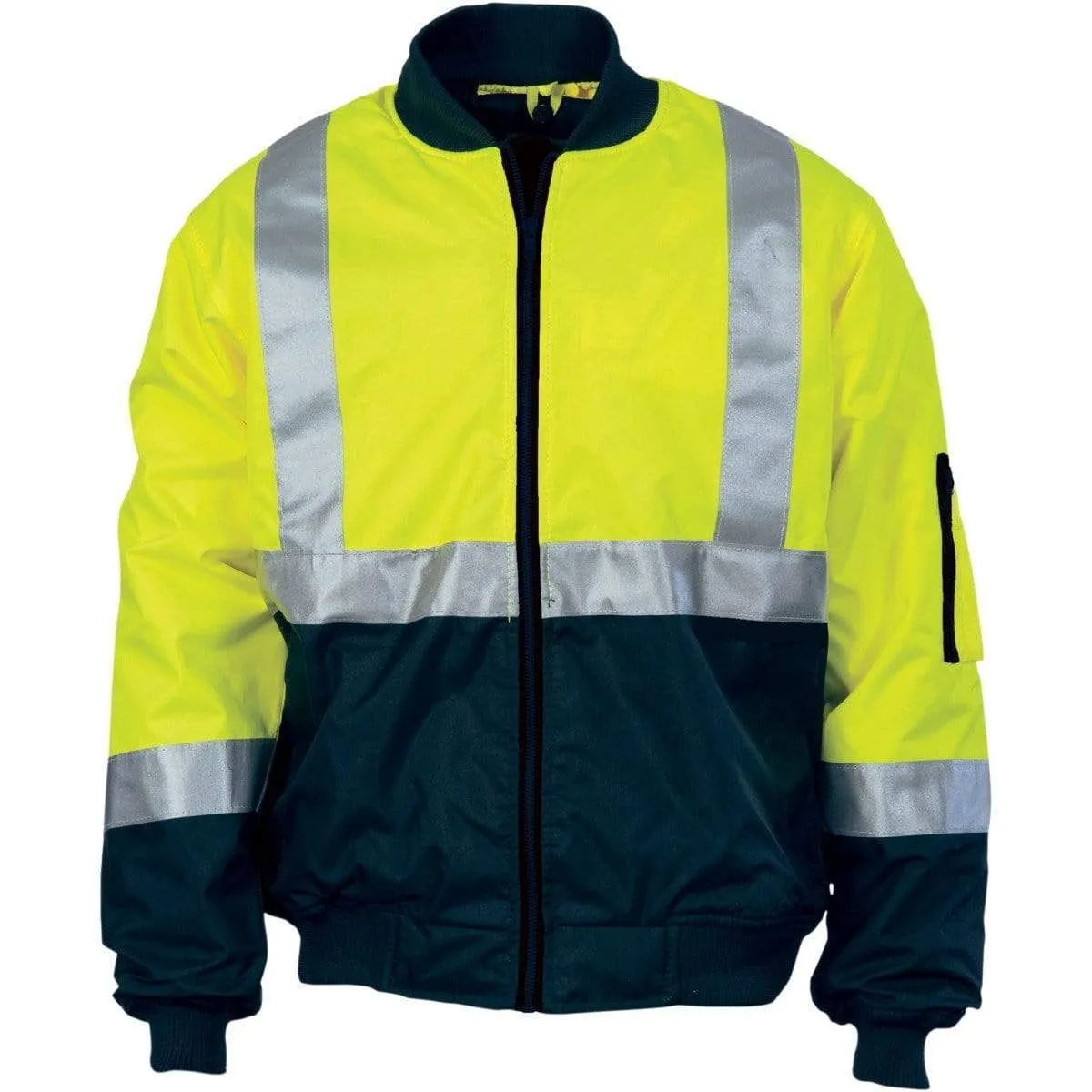 Dnc Workwear Hi-vis 2 Tone Bomber Jacket With Csr Reflective Tape - 3762