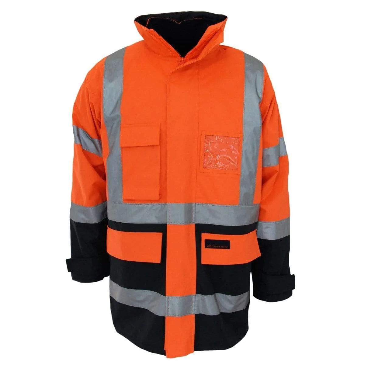 Dnc Workwear Hi-vis "H" Pattern 2t Bio-motion Tape 6-in-1 Jacket - 3964