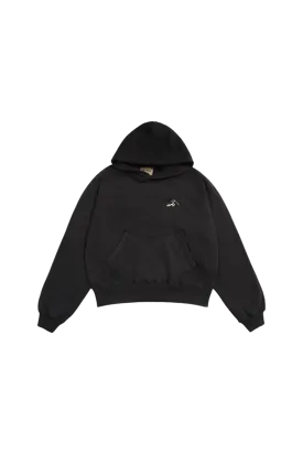 FADED BLACK LOGO HOODIE (v2)