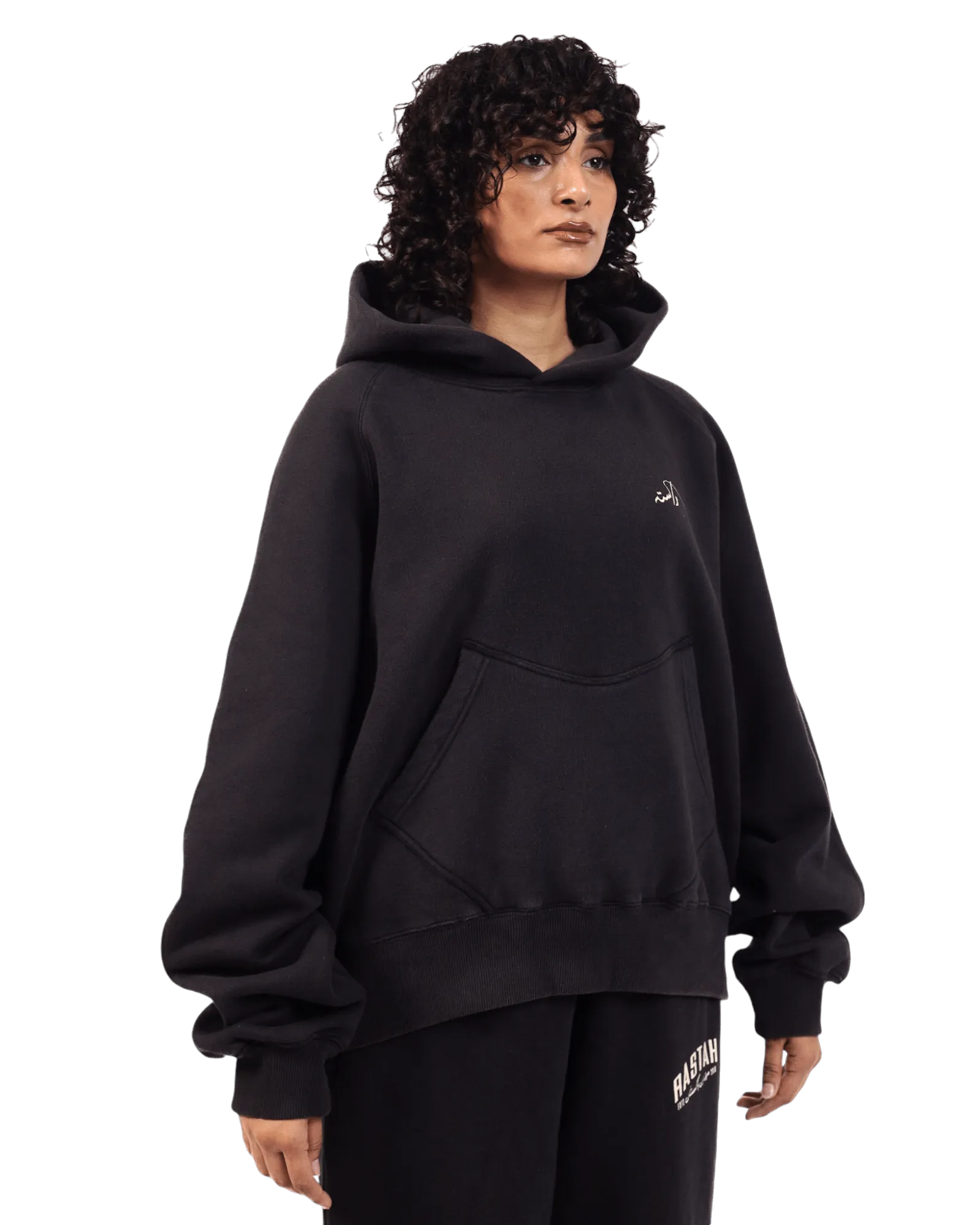 FADED BLACK LOGO HOODIE (v2)