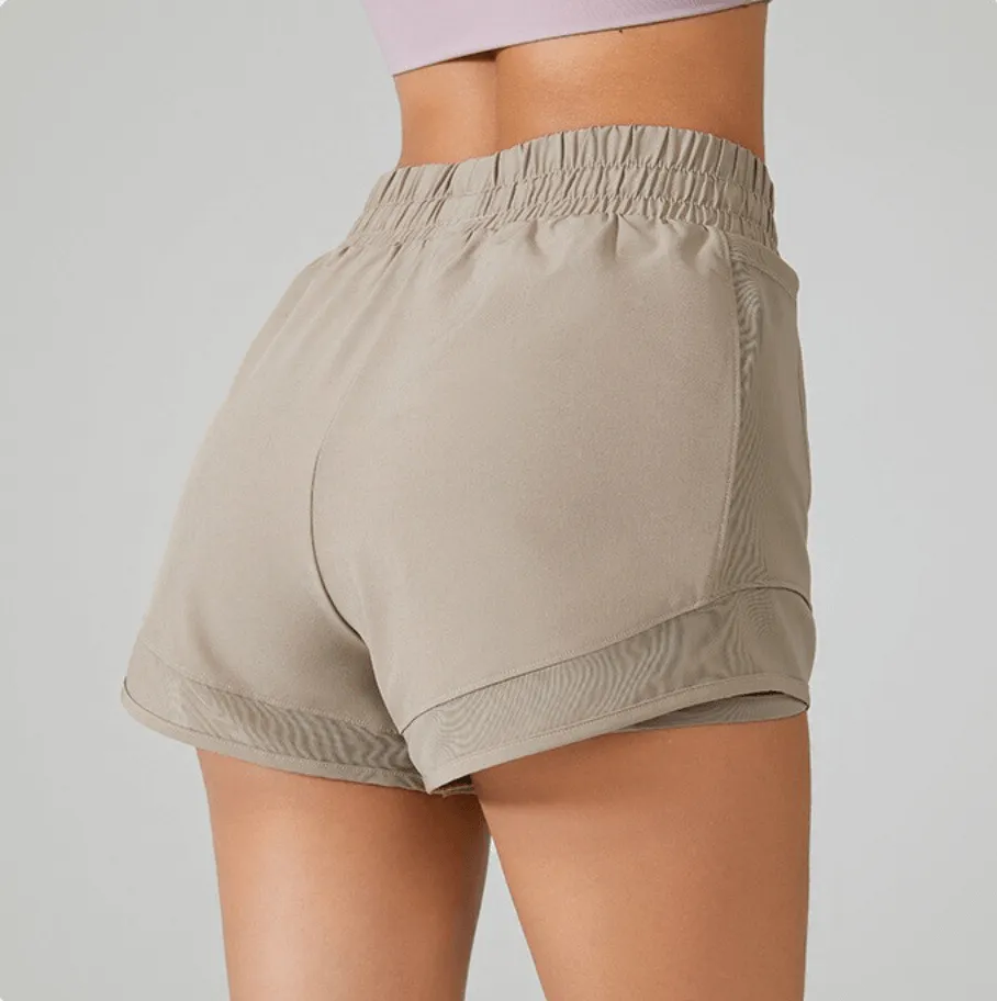 High-Waisted Yoga Shorts for Women with Tummy Control Drawstring - SF1376