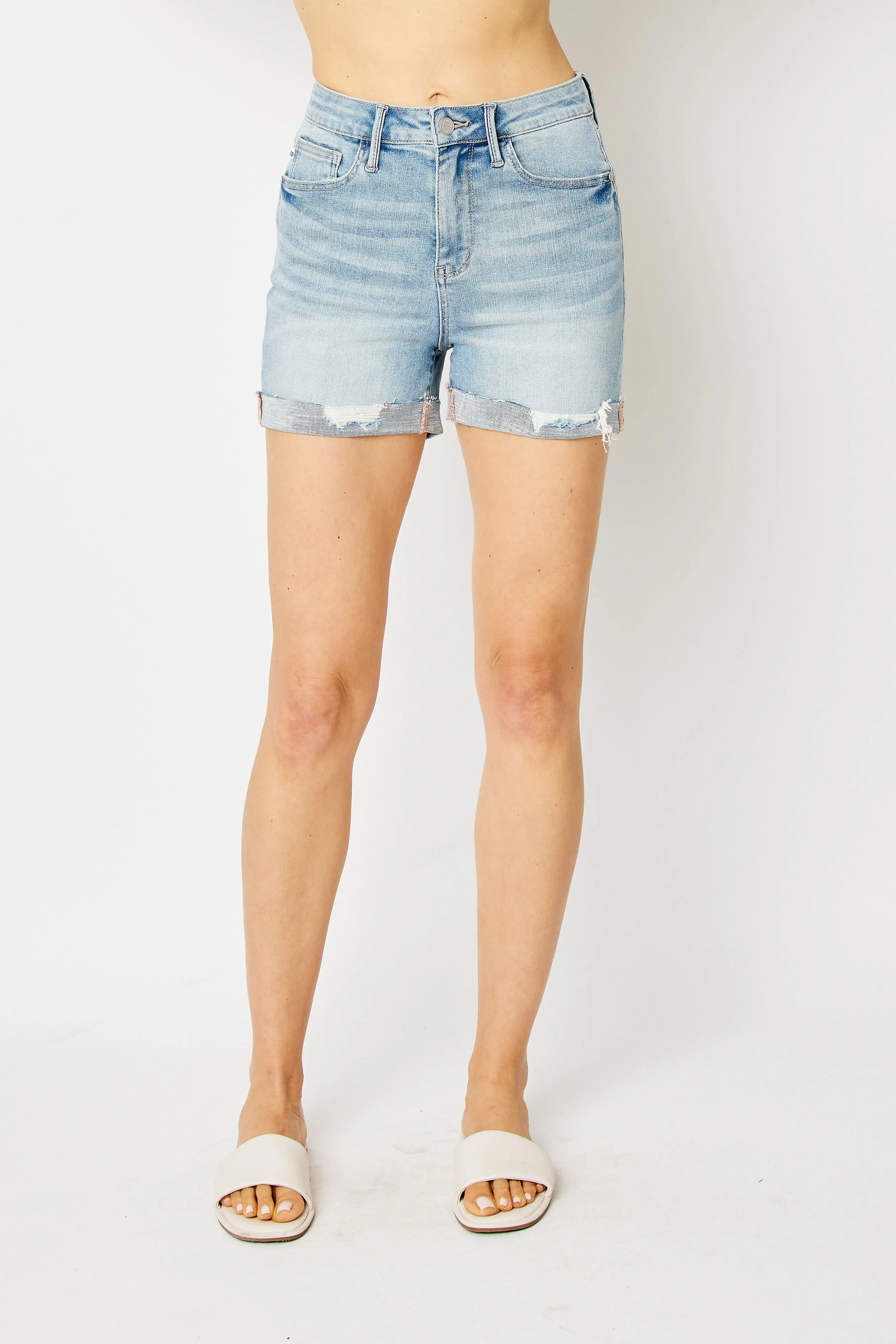 Judy Blue High Waist Destroy Cut Off Denim Short 150184