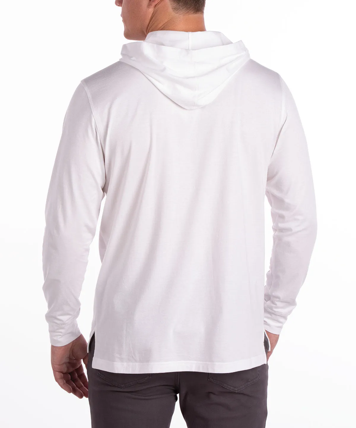 Liquid Stretch Cotton Long-Sleeve Hoodie