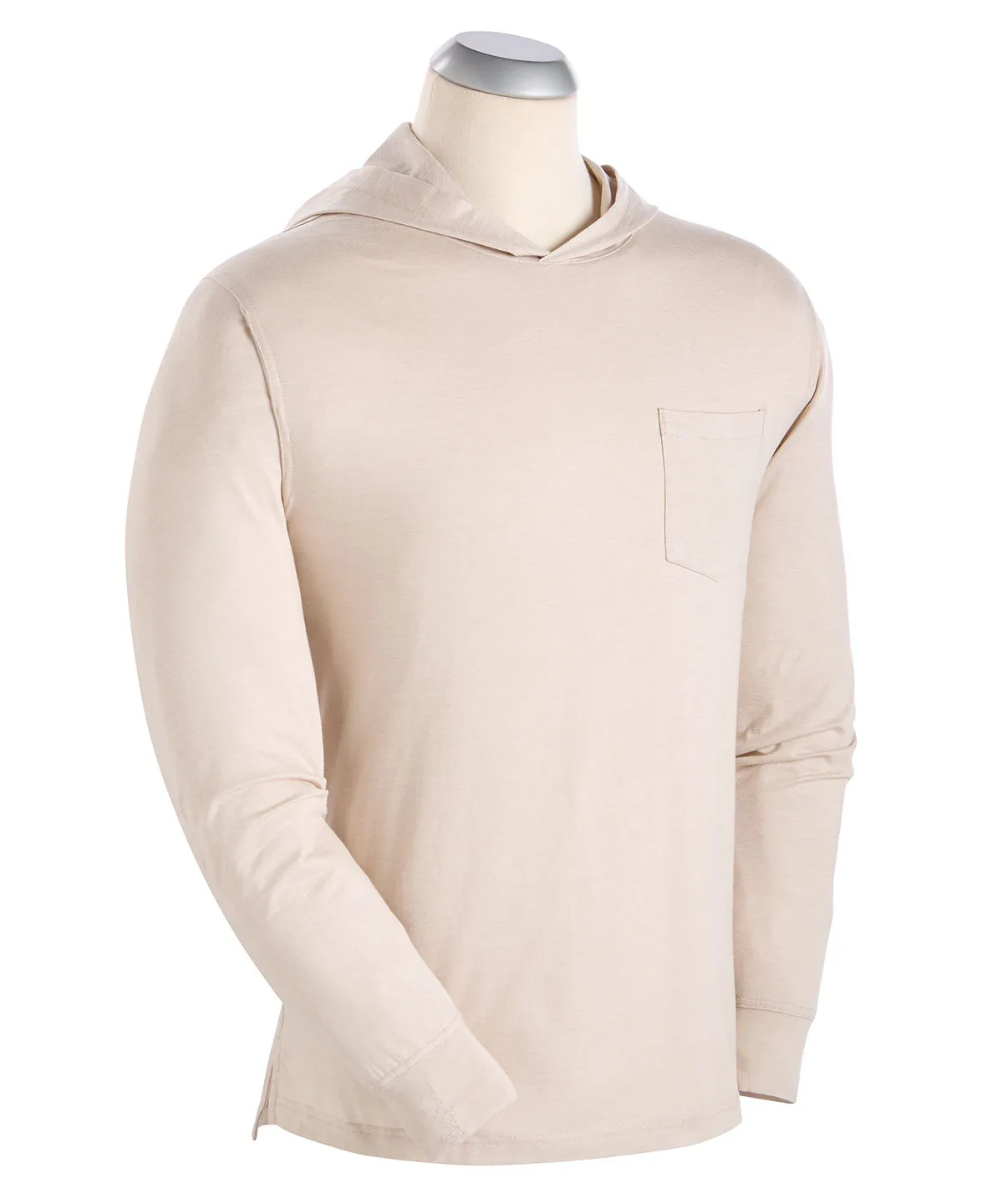 Liquid Stretch Cotton Long-Sleeve Hoodie