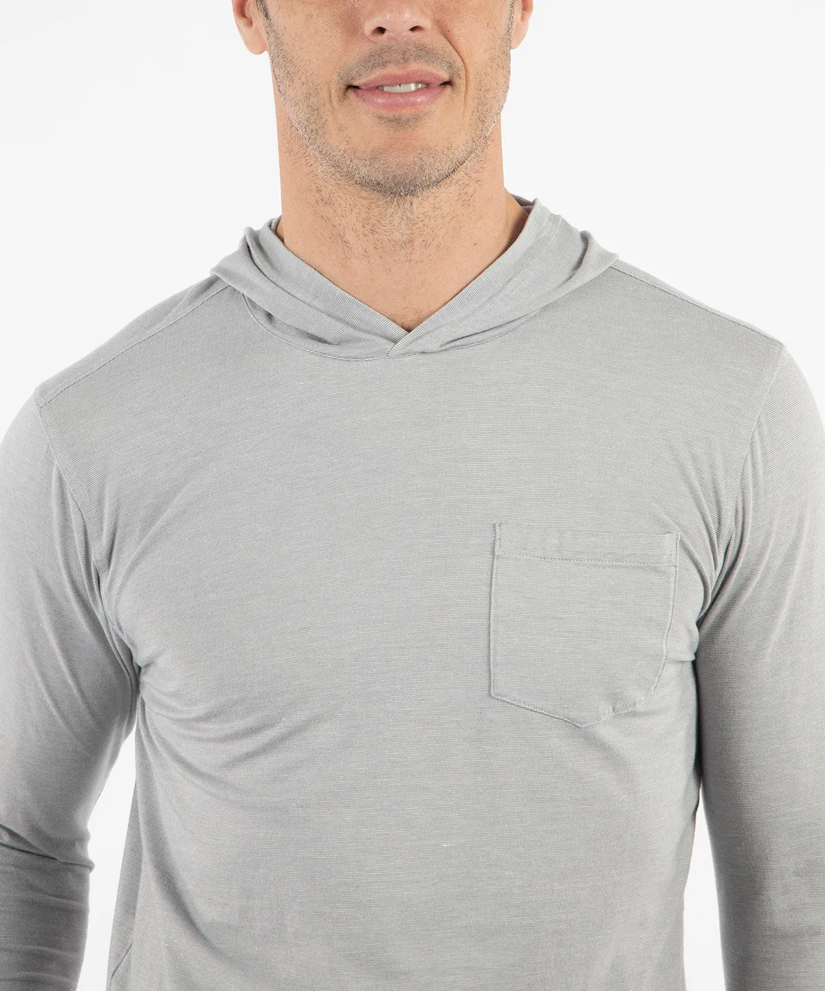 Liquid Stretch Cotton Long-Sleeve Hoodie