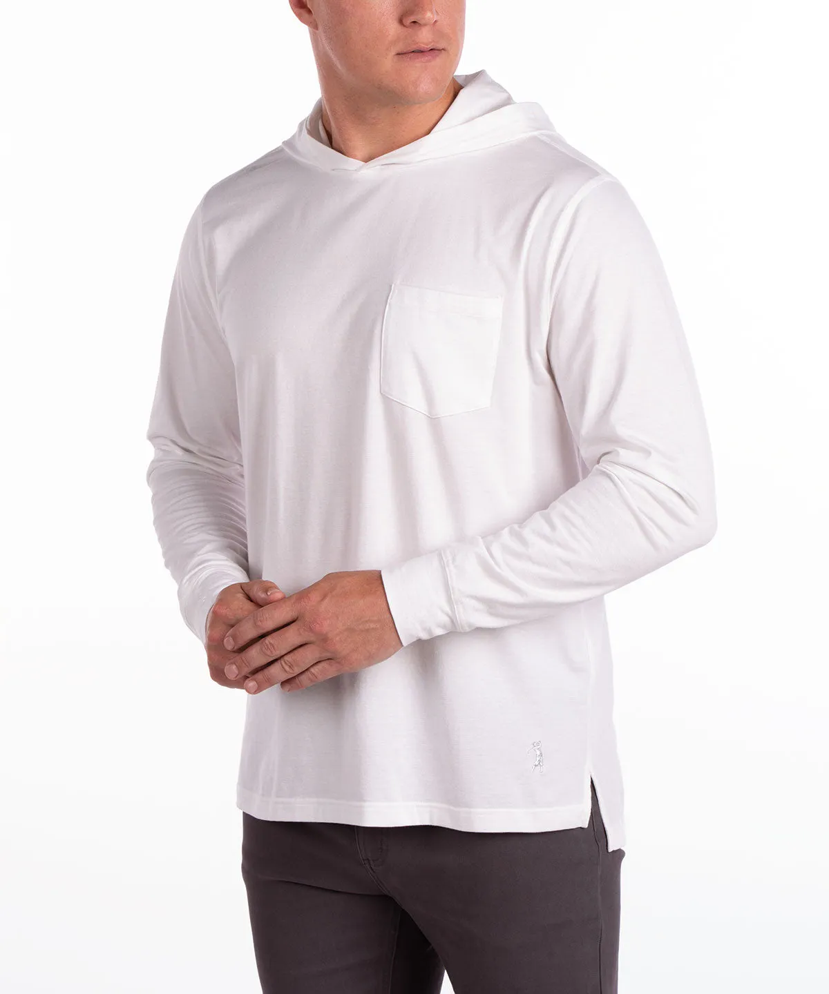 Liquid Stretch Cotton Long-Sleeve Hoodie