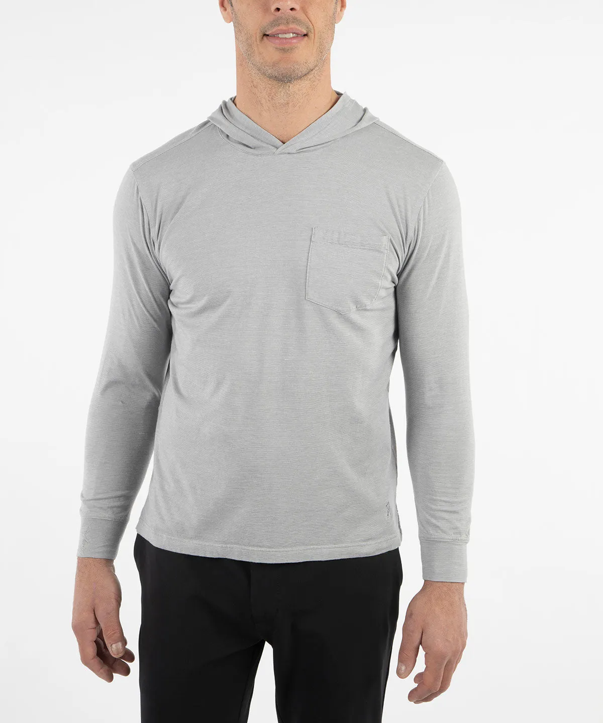 Liquid Stretch Cotton Long-Sleeve Hoodie