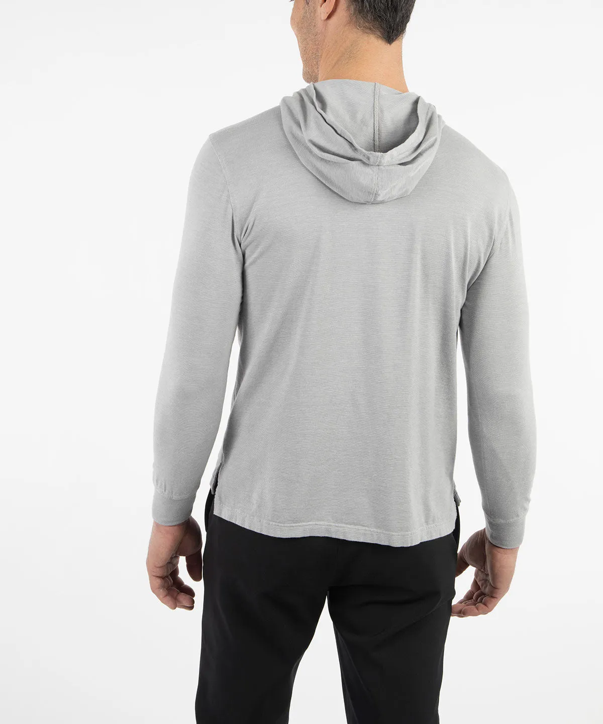 Liquid Stretch Cotton Long-Sleeve Hoodie