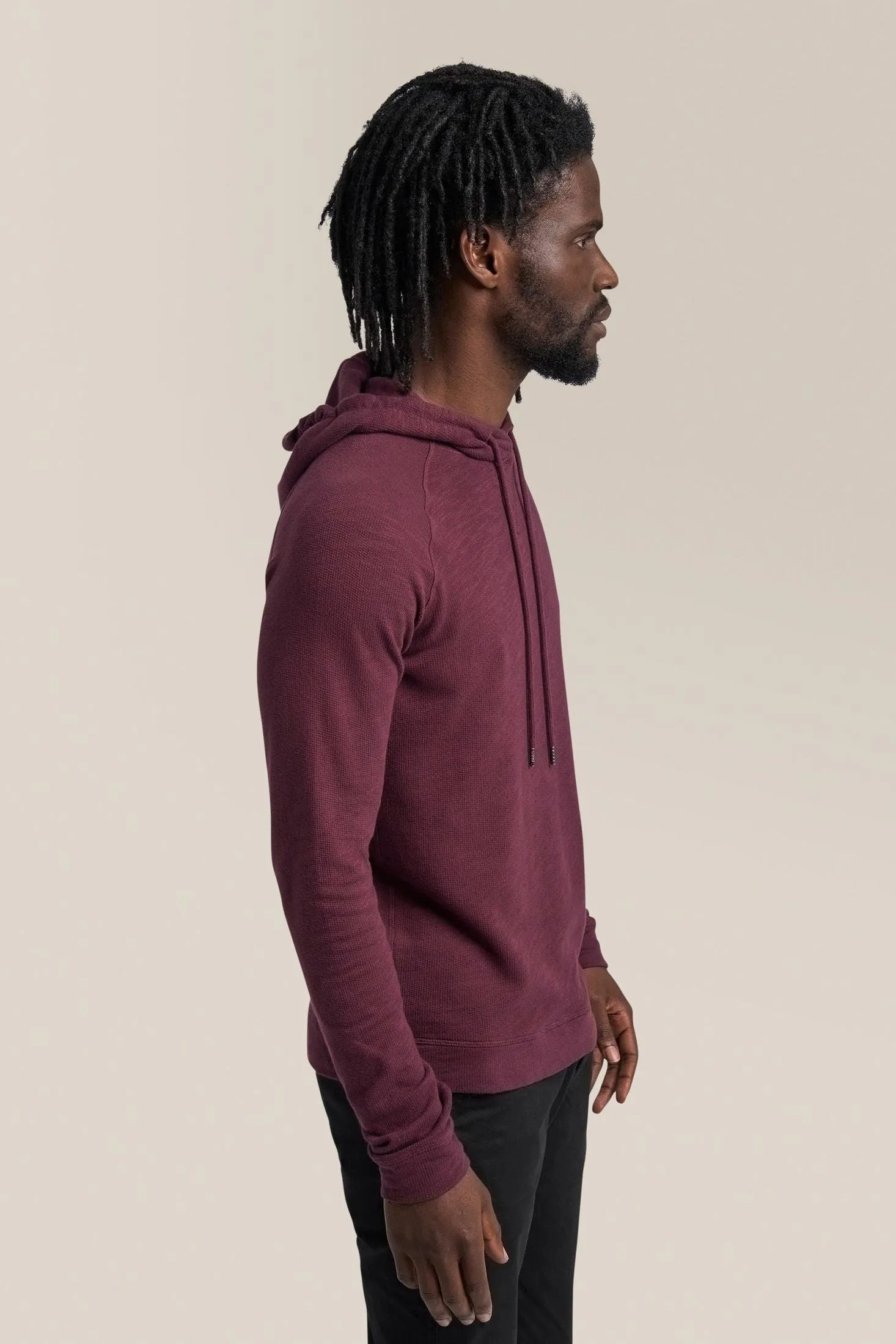 Long Sleeve Hoodie | Natural Marled French Terry