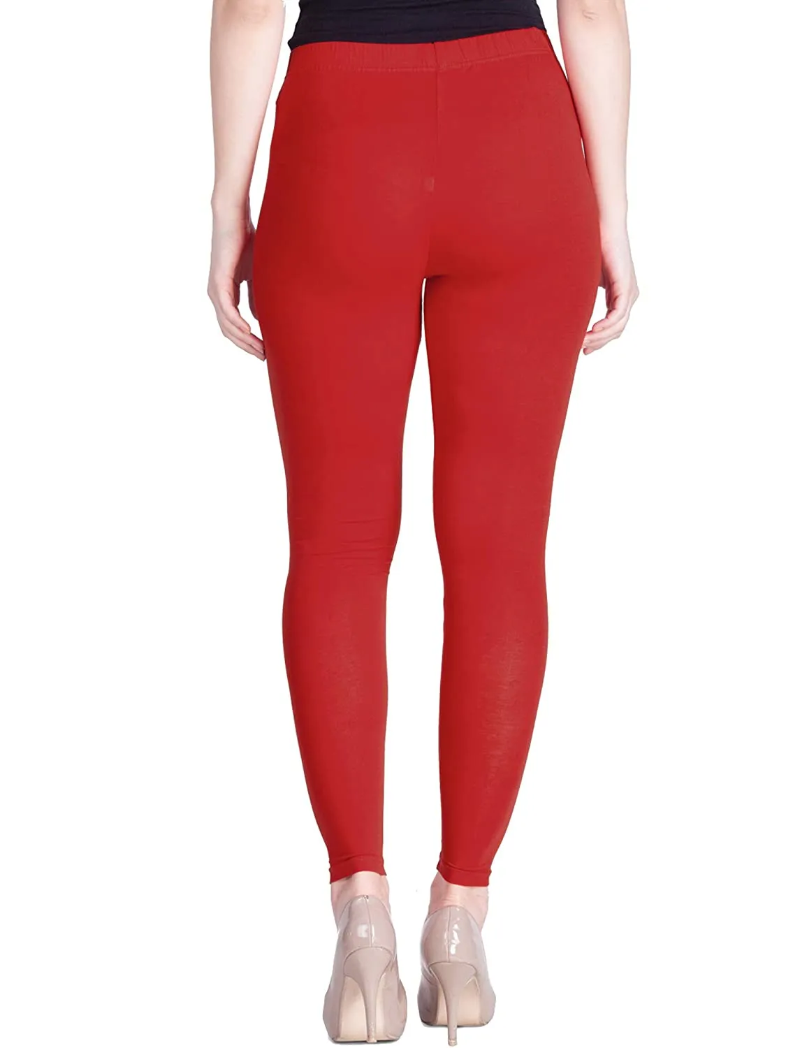 Lux Lyra Ankle Length Red Leggings free Size for Woman