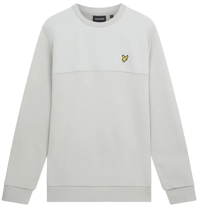 Lyle and Scott Mens Softshell Panel Sweatshirt Cold Grey