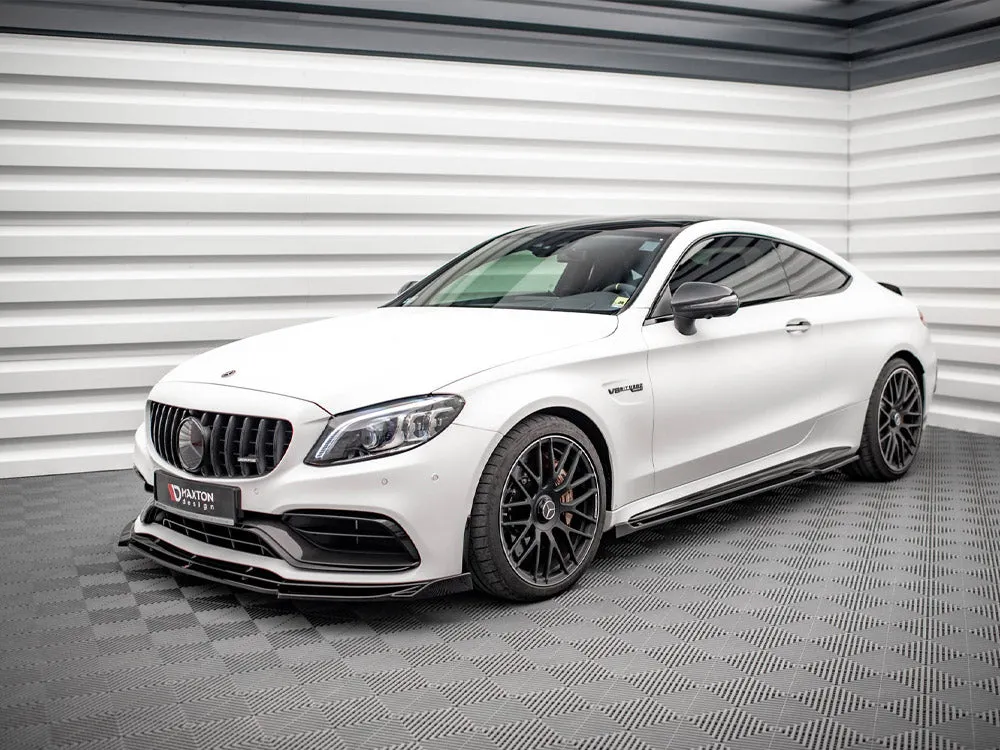 Maxton Design - SIDE SKIRTS DIFFUSERS V.2 MERCEDES-AMG C 63AMG COUPE C205 FACELIFT (2018-2021)