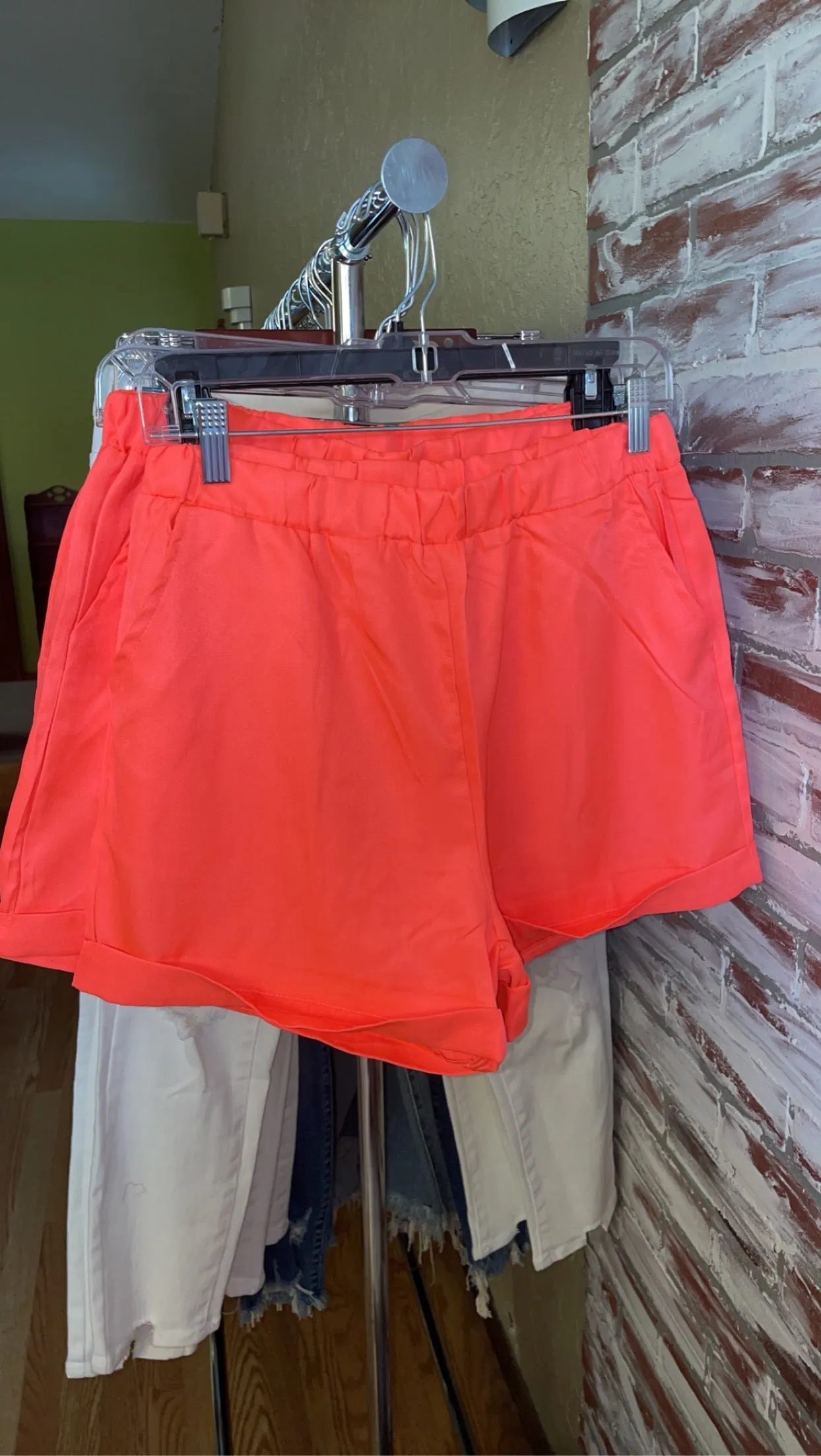 Neon Coral Shorts