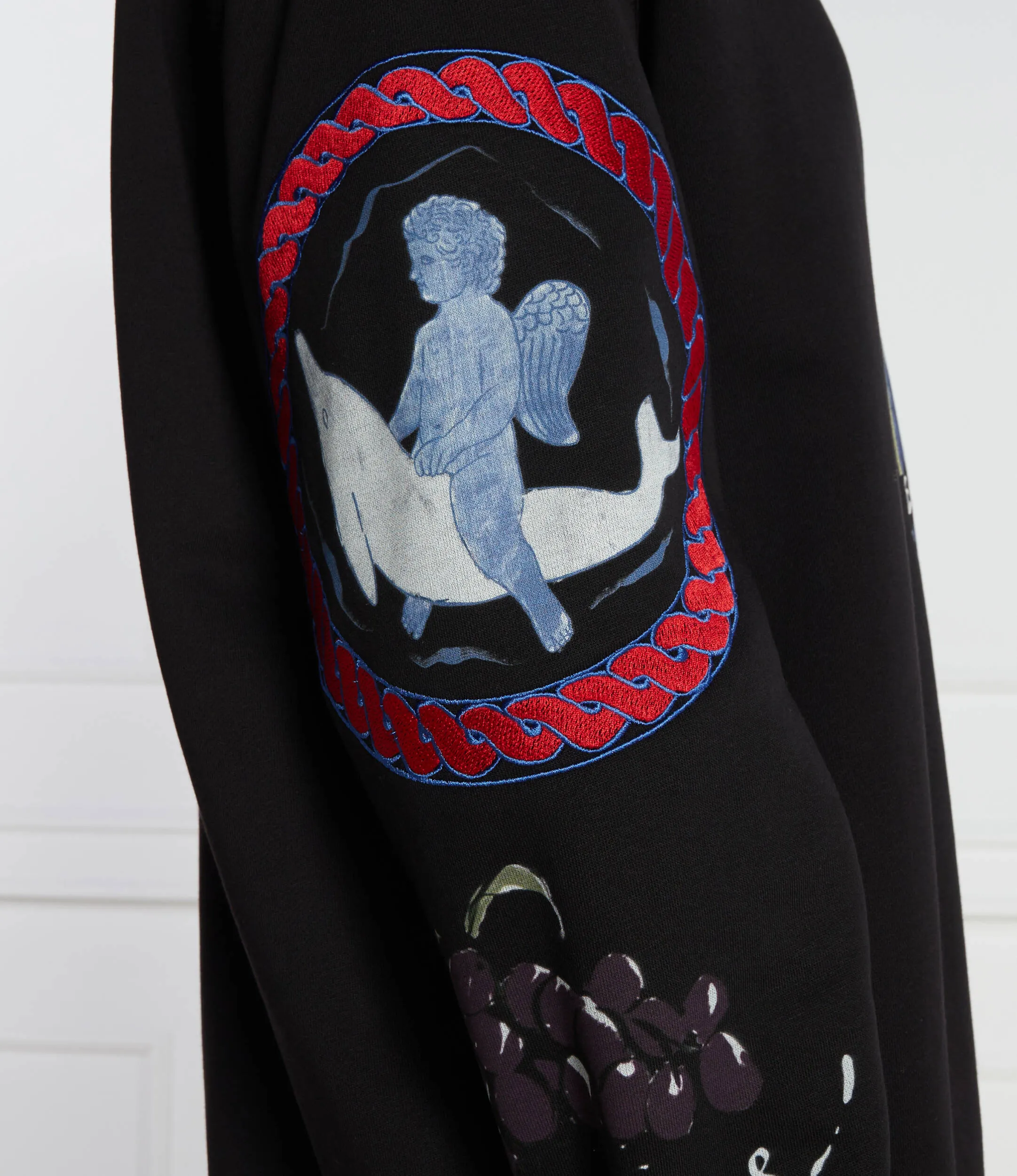 Neptune God Print Pullover Hoody (Black) - I24E09763179000