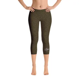 Olive Zebra Capri Leggings