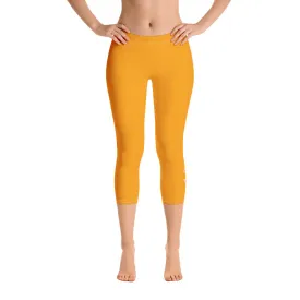 Sacral Orange Capri Leggings