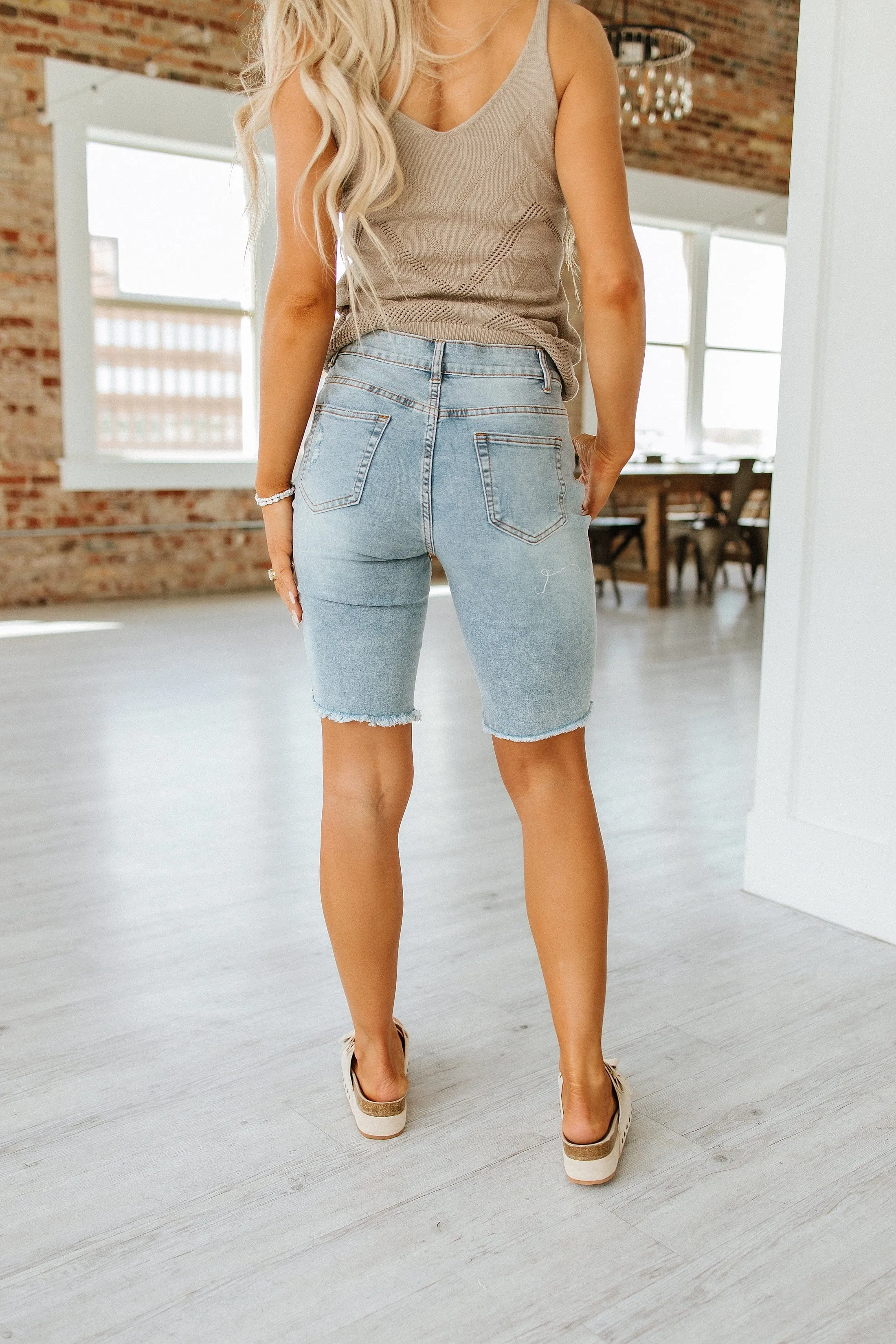 SALE - Corey Denim Bermuda Shorts | Size 16