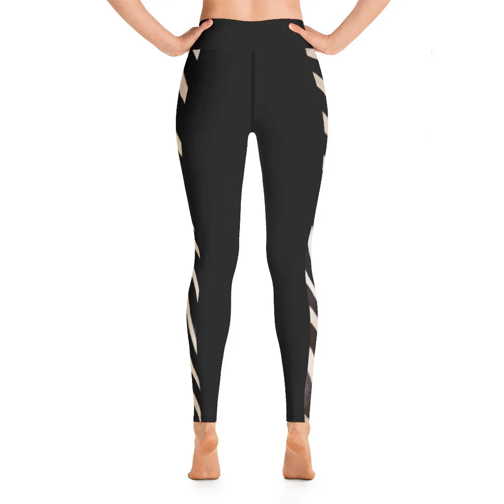 Side Zebra Yoga Leggings