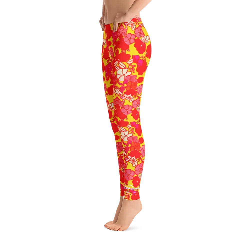 Sixties Floral Leggings