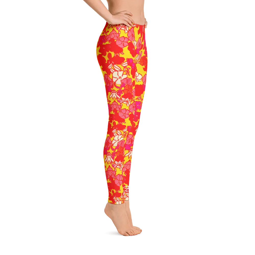 Sixties Floral Leggings