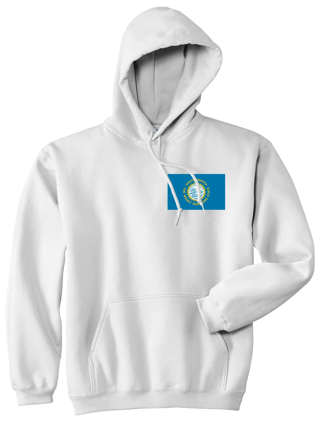 South Dakota State Flag SD Chest Mens Pullover Hoodie