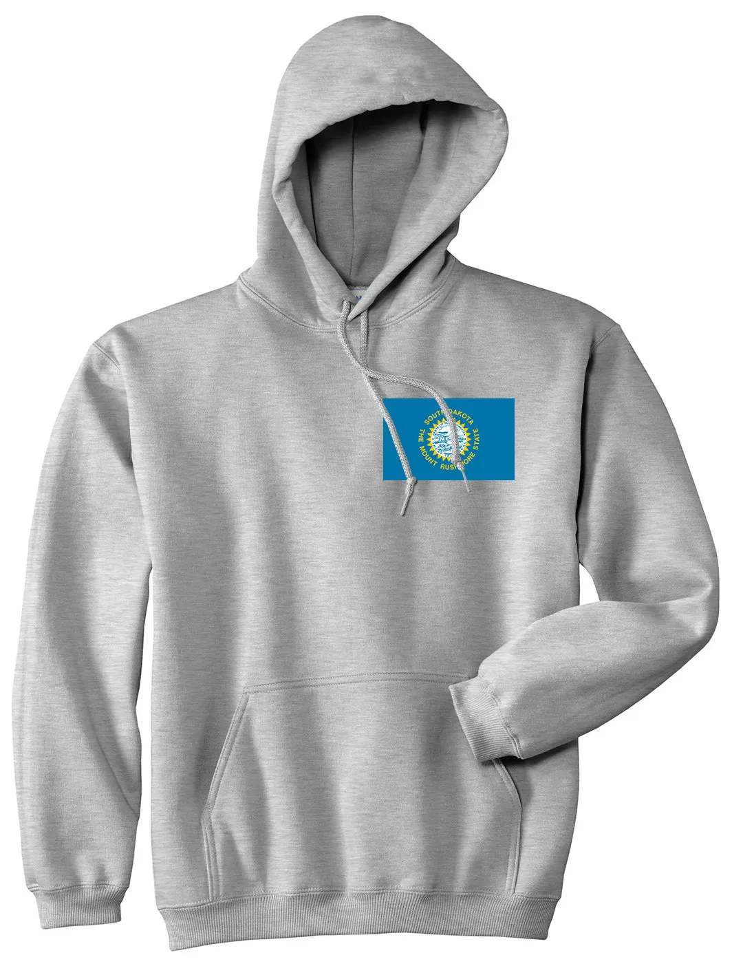 South Dakota State Flag SD Chest Mens Pullover Hoodie